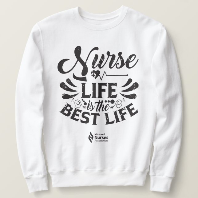 Sjuksköterska Life Light Färgad Sweatshirt (Design framsida)