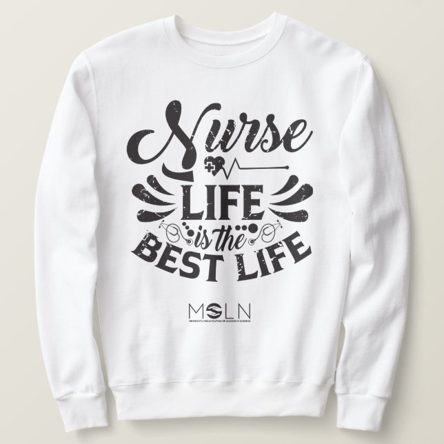 Sjuksköterska Life Light Färgad Sweatshirt (Design framsida)