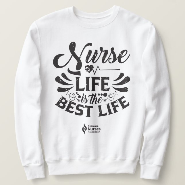 Sjuksköterska Life Light Färgad Sweatshirt (Design framsida)