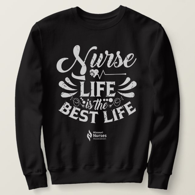 Sjuksköterska Life Mörk Färgad Sweatshirt (Design framsida)