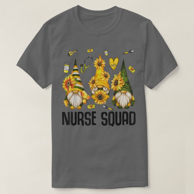 Sjuksköterska Life Solros Gnome Squad Healthcare W T Shirt (Design framsida)