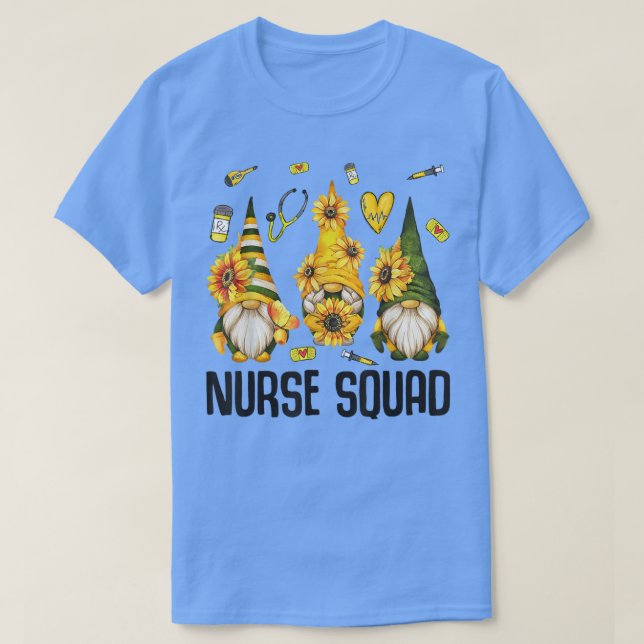 Sjuksköterska Life Solros Gnome Squad Healthcare W T Shirt (Design framsida)