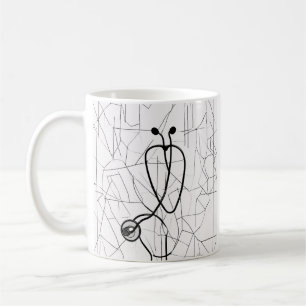 Sjuksköterska Liv Minimalist Stetoskop Design - Me Kaffemugg