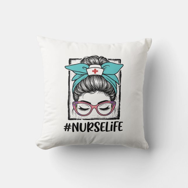 Sjuksköterska Liv Rödis Båge Vektor Design_1 Kudde (Framsida)