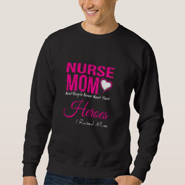 Sjuksköterska Mamma - de flesta människor träffar  Lång Ärmad Tröja (Framsida)