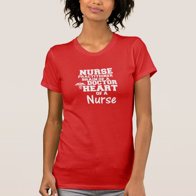 Sjuksköterska med inspirationspunkt - Röd T-skirt T Shirt (Framsida)
