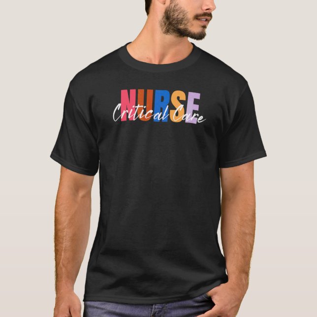 Sjuksköterska med kritisk vårdssjuksköterska, Rn I T Shirt (Framsida)