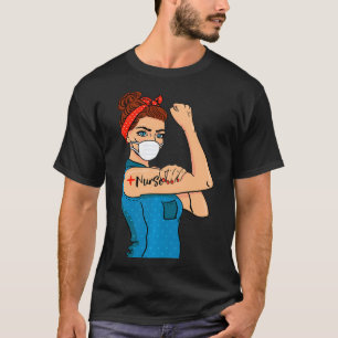 Sjuksköterska med maskrosie Riveter sjuksköterska T Shirt