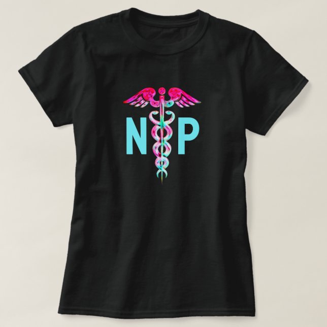 Sjuksköterska med nedsatt Rosa Lä T Shirt (Design framsida)