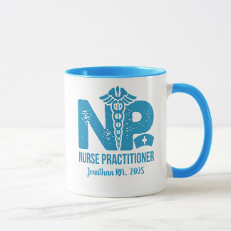 Sjuksköterska med Personlig Blue Coffee Mugg