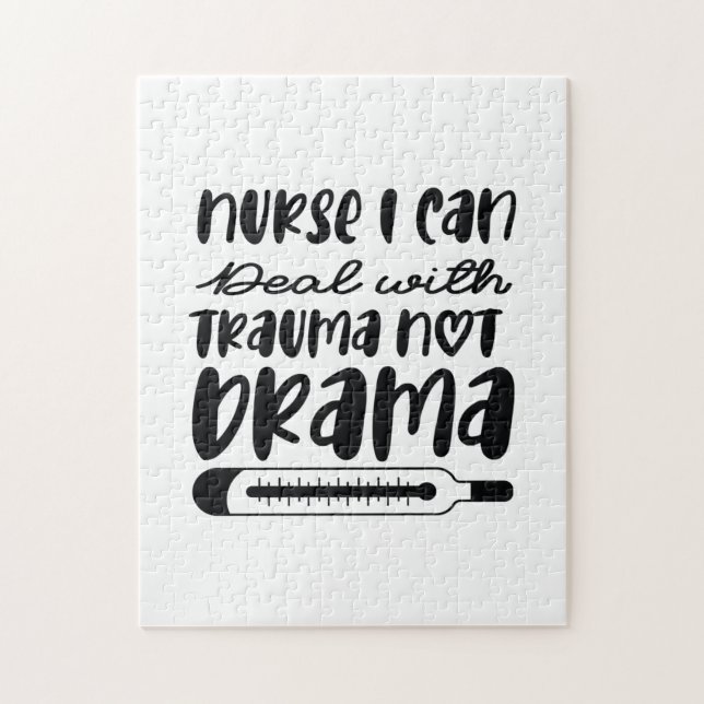 Sjuksköterska med sjuksköterska jag kan hantera Tr Pussel (Vertikal)