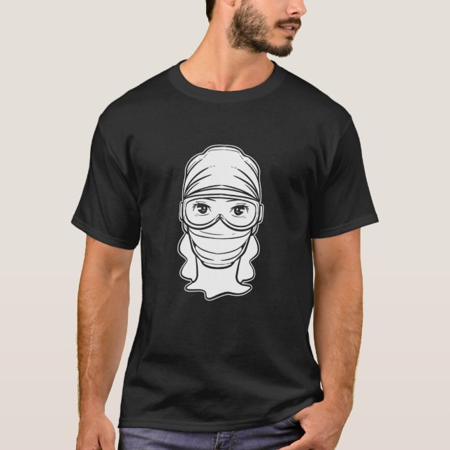 Sjuksköterska med sjuksköterska t shirt (Framsida)