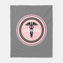 Sjuksköterska Medicinsk Caduceus Rosa Grått Anpas