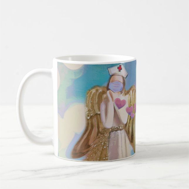 Sjuksköterska Medicinsk Healthcare Angel Art Kaffemugg (Vänster)