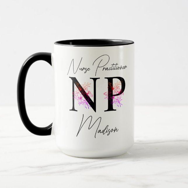 Sjuksköterska Mug, Personlig Sjuksköterska Practit Mugg (Vänster)