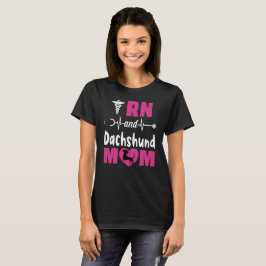 Sjuksköterska och Dachshund-Mamma T Shirt
