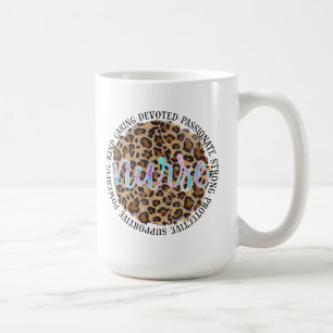 "Sjuksköterska" och inspirationstrakter - Leopard Kaffemugg