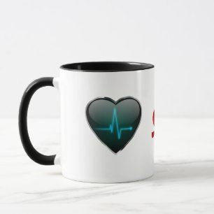 Sjuksköterska och läkaruppskattning Heartbeat Tvåt Mugg