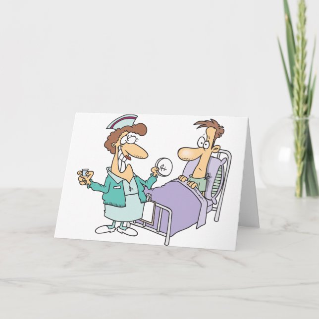 Sjuksköterska och patientkort kort (Framsida)