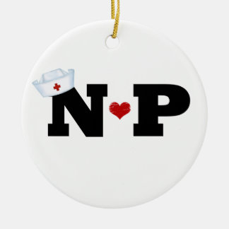 Sjuksköterska Ornament/ Nurse Hat och Hjärter Julgransprydnad Keramik
