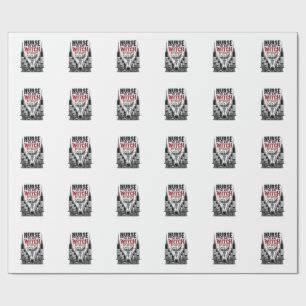 Sjuksköterska på dag Kvinnlig häxa på natten Hallo Presentpapper
