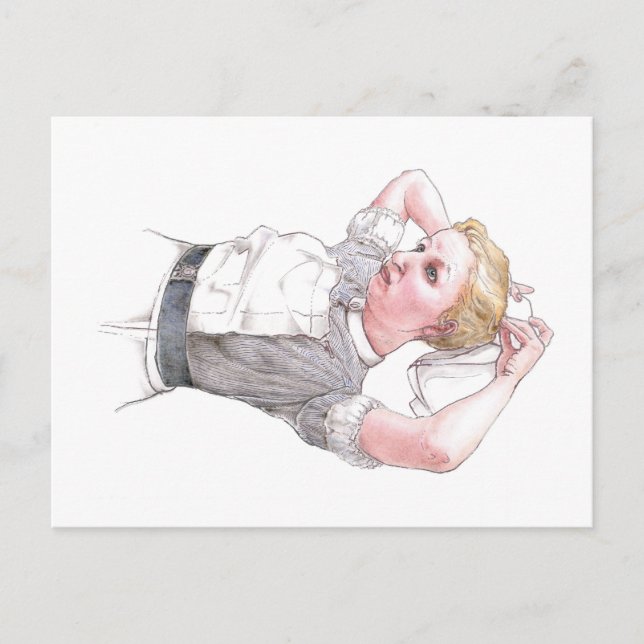 Sjuksköterska på mellansjukhus för tjänstgöring vykort (Framsida)