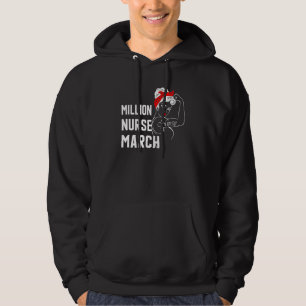Sjuksköterska på miljontal mars 2022 Starkare sjuk Hoodie