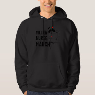 Sjuksköterska på miljontal mars 2022 Starkare sjuk Hoodie