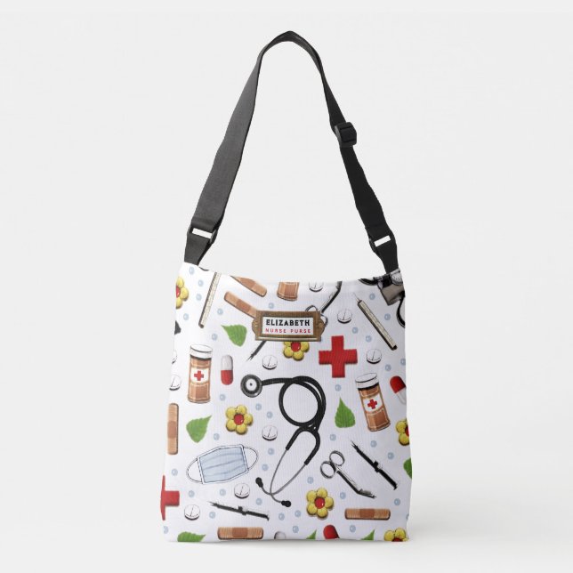 Sjuksköterska Personlig Gift Idea Crossbody Bag Axelväska (Framsida)