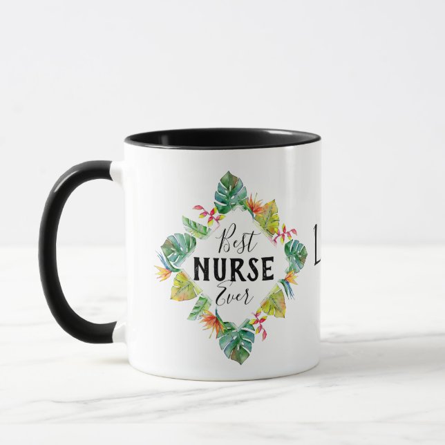 Sjuksköterska personlig med namn mugg (Vänster)