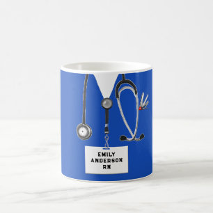 Sjuksköterska present kaffemugg