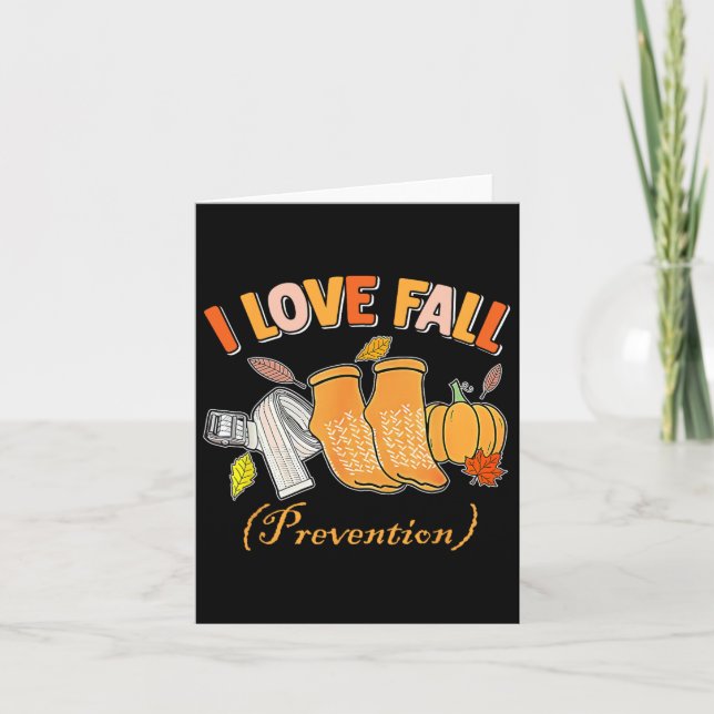 Sjuksköterska Pt Jag älskar fallprevention Fallfys Kort (Framsida)