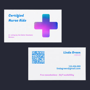 Sjuksköterska QR CNA Visitkort