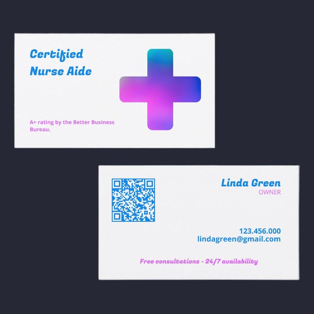 Sjuksköterska QR CNA Visitkort (CNA Cards)