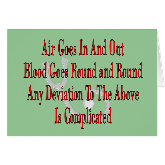 Sjuksköterska/respiratoriska terapeutgåvor hälsningskort (Framsidan Horizontal)