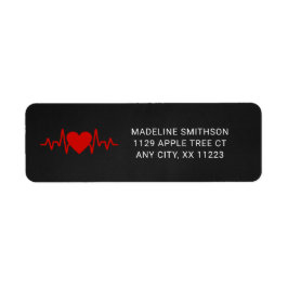 Sjuksköterska, returadress, medicinskt tecken på r returadress etikett