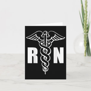 Sjuksköterska Rn Caduceus Medicinsk symbol Sjukskö Kort