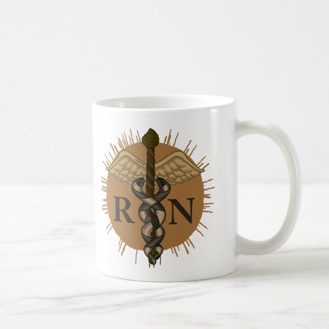 Sjuksköterska RN Kaducé Kaffemugg (Höger)