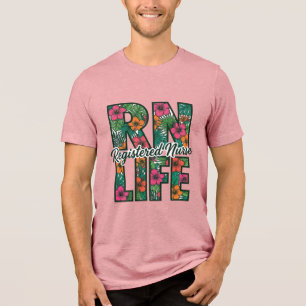 Sjuksköterska RN Life Blommig Vektordesign_1 T Shirt