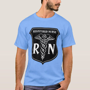 Sjuksköterska RN t-shirt med kaduceussymbol