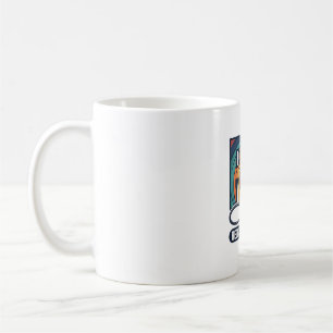 Sjuksköterska RN Vintage Rainbow Vector Design_ Kaffemugg