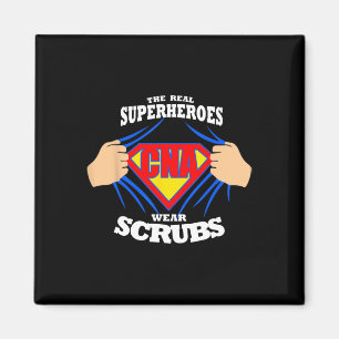 Sjuksköterska S The Real Superheroes Bära Scrubs C Magnet