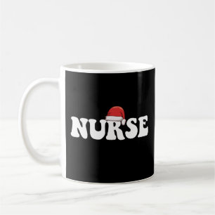 Sjuksköterska Santa Hatt Jul Sjuksköterska Kaffemugg