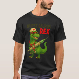 Sjuksköterska Saurus T-Rex Dinosaur Rolig RN Sjuks T Shirt