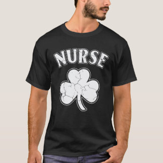 Sjuksköterska Shamrock Sjuksköterska Retro St Patr T Shirt