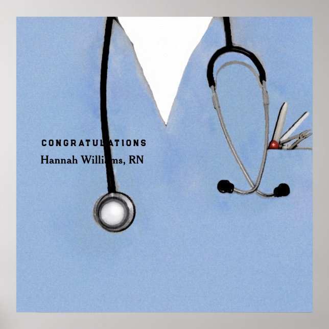 Sjuksköterska Sjuksköterskeutbildning Examen Poster (Framsidan)