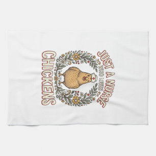 Sjuksköterska som älskar höns Vintage tröja design Kökshandduk