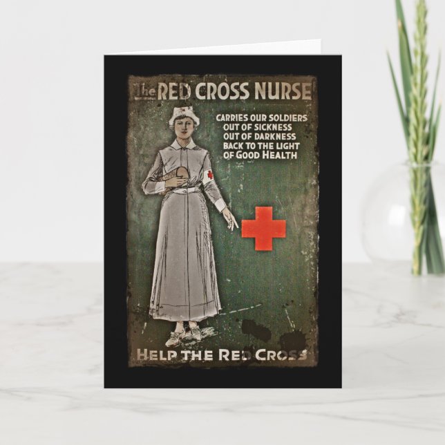 Sjuksköterska som begär donationer WWI Inbjudan (Framsida)