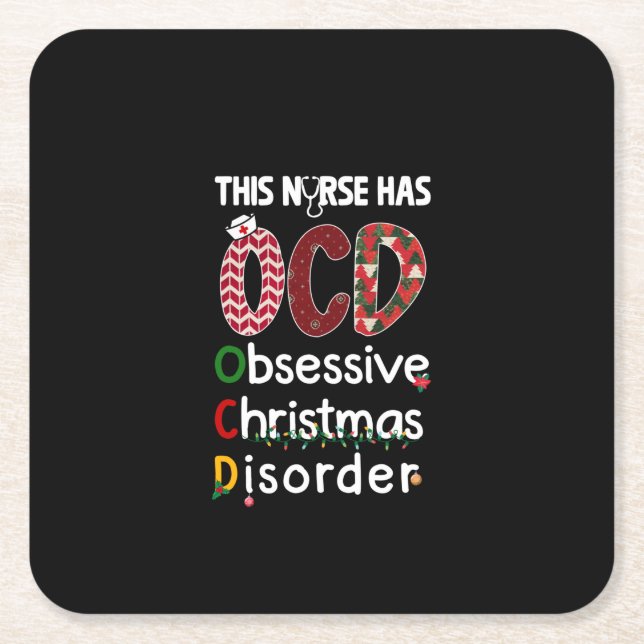 Sjuksköterska som den här sjuksköterskan har OCD Underlägg Papper Kvadrat (Framsidan)