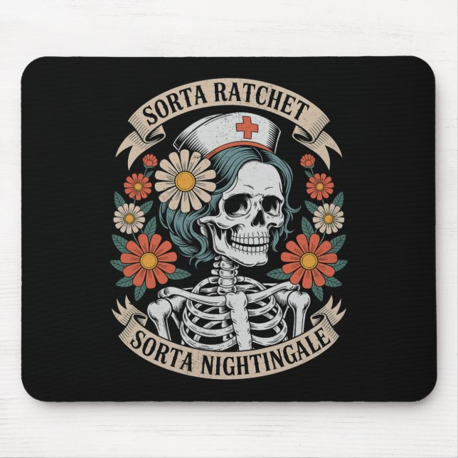 Sjuksköterska Sorta Ratchet Sorta Nightingale Skel Musmatta (Framsidan)